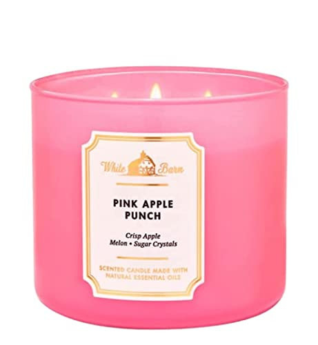 Bath & Body Works, White Barn 3-Wick Candle w/Essential Oils - 14.5 oz - 2022 Spring Scents! (Pink Apple Punch) | Amazon (US)