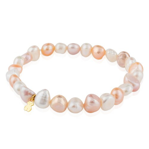 Cultured pearl and 14kt gold Elastic bracelet TOUS Sweet Dolls | TOUS USA