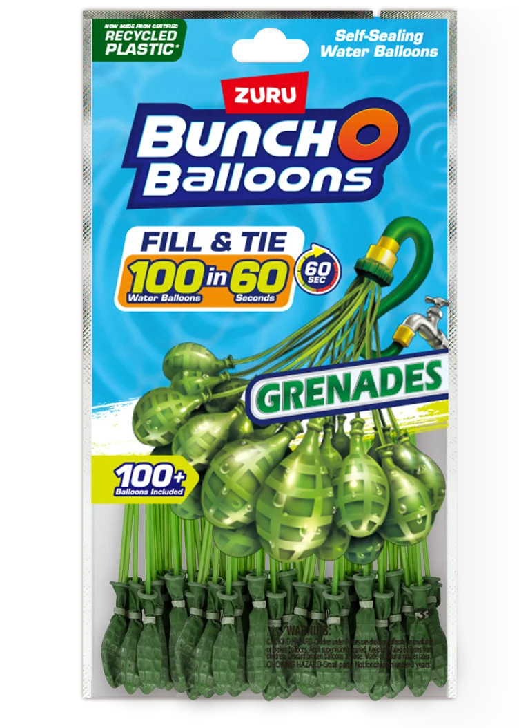 Bunch O Balloons 100 Rapid-Filling Self-Sealing Water Grenades (3 Pack) by ZURU - Walmart.com | Walmart (US)