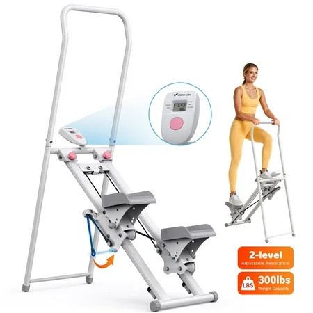 MERACH Stair Stepper Machine - Compact Foldable Vertical Climber, Full-Body Workout & Cardio Fitness Equipment for Home Gym | Walmart (US)