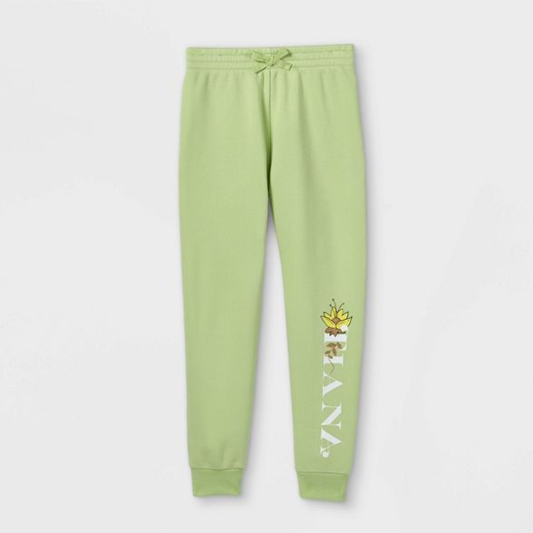 Girls' Disney Tiana Jogger Pants - Green | Target