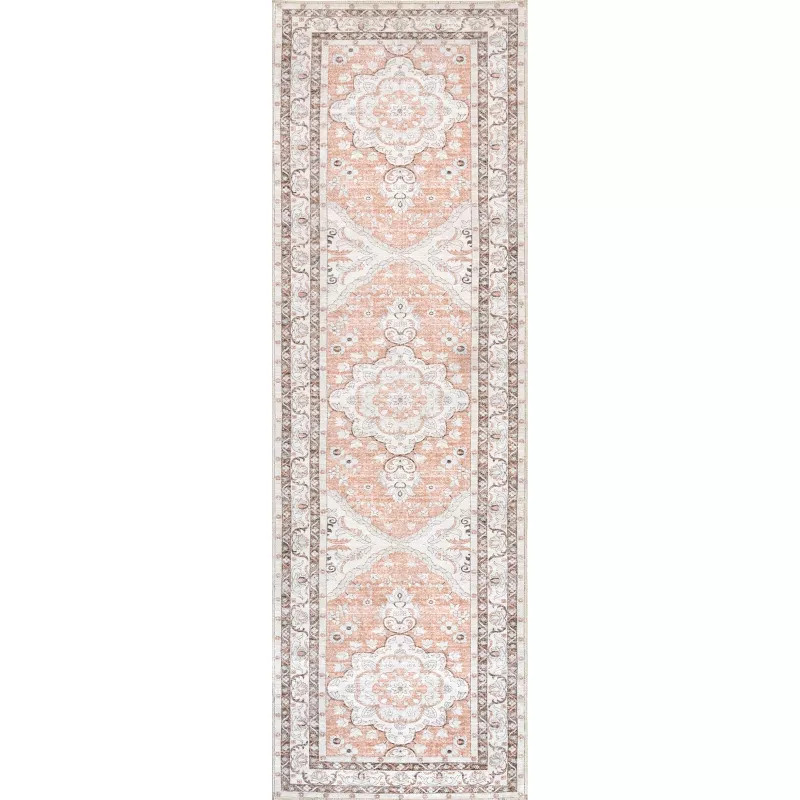 nuLOOM Tracie Machine Washable Floral Medallion Area Rug | Target