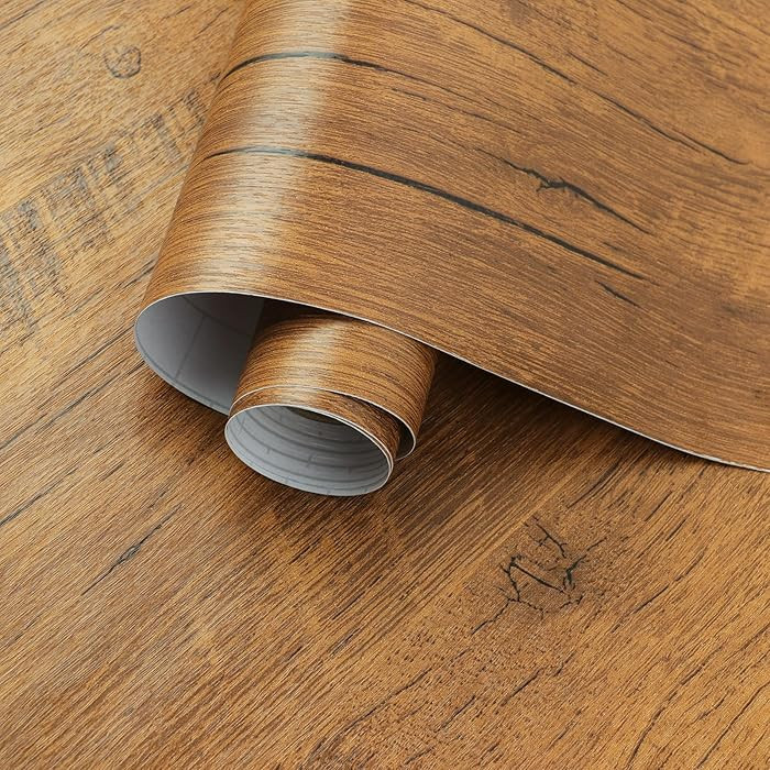 EeeComing Distressed Wood Contact Paper - 393.7x17.7In Vintage Wood Grain Peel and Stick Decorati... | Amazon (US)
