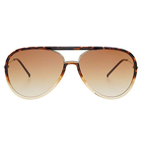 FREYRS Shay Designer Fashion Lightweight Aviator Sunglasses for Women Eyewear (Tortoise) | Amazon (US)