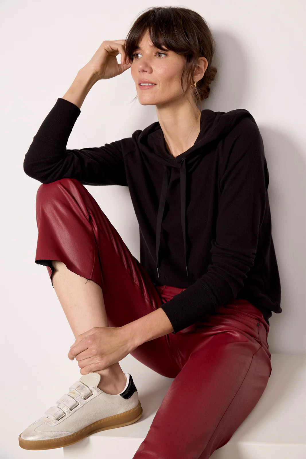 Zoey Rib Inset Hoodie | Evereve