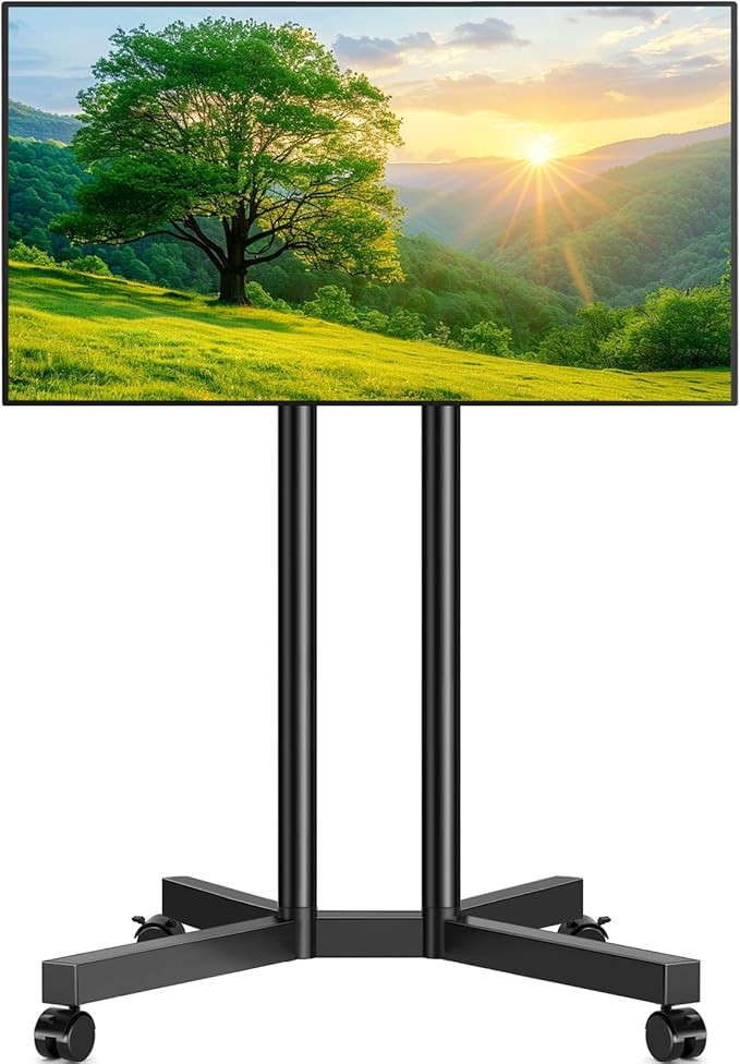 Rfiver Rolling TV Stand for 32-70 Inch TVs, Mobile TV Stand with Upgraded Wheels up to 88lbs, Hei... | Amazon (US)