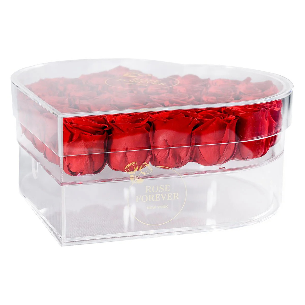 35 Red Roses - Crystal Heart Box | Rose Forever 