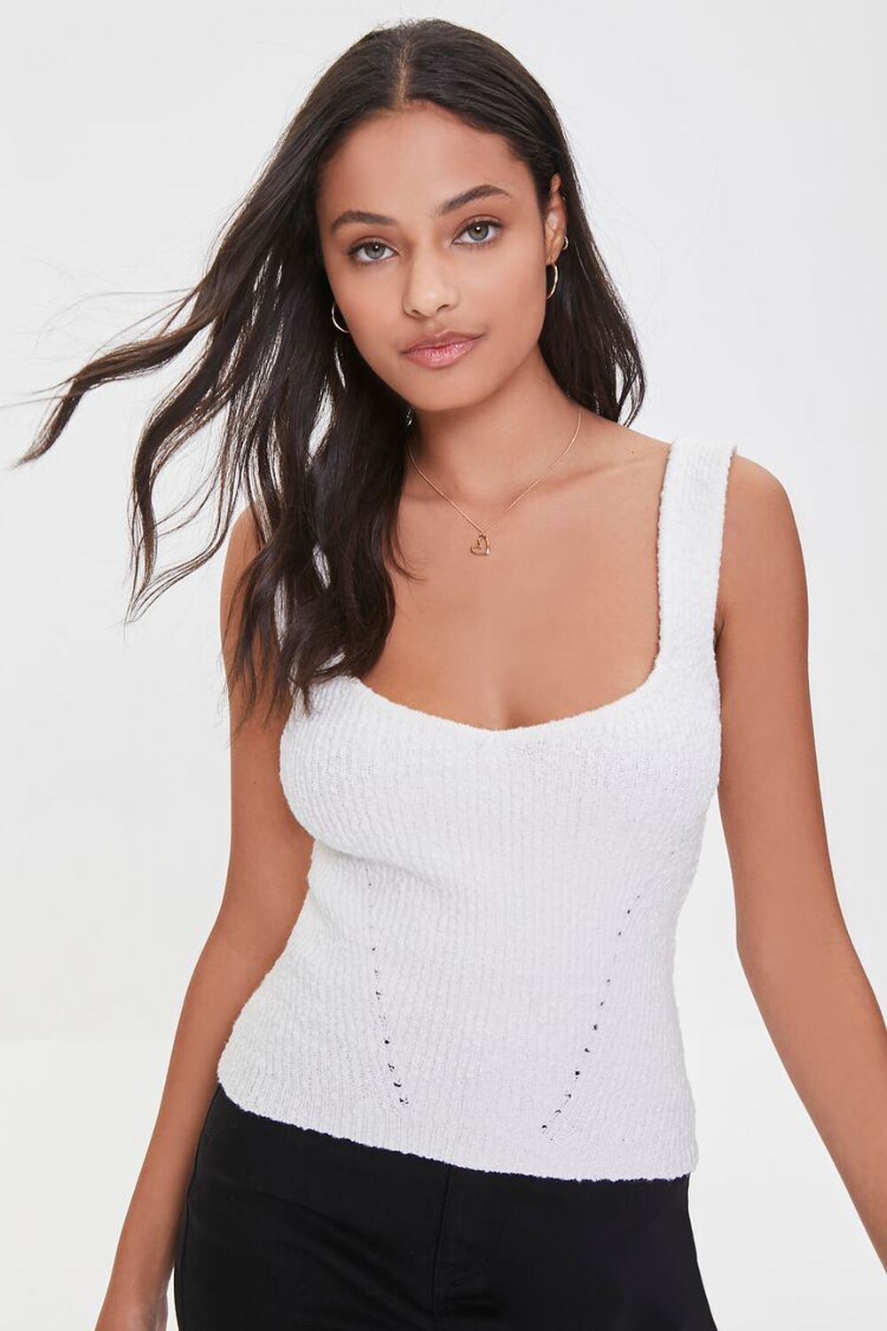 Pointelle Sweater-Knit Tank Top | Forever 21 | Forever 21 (US)