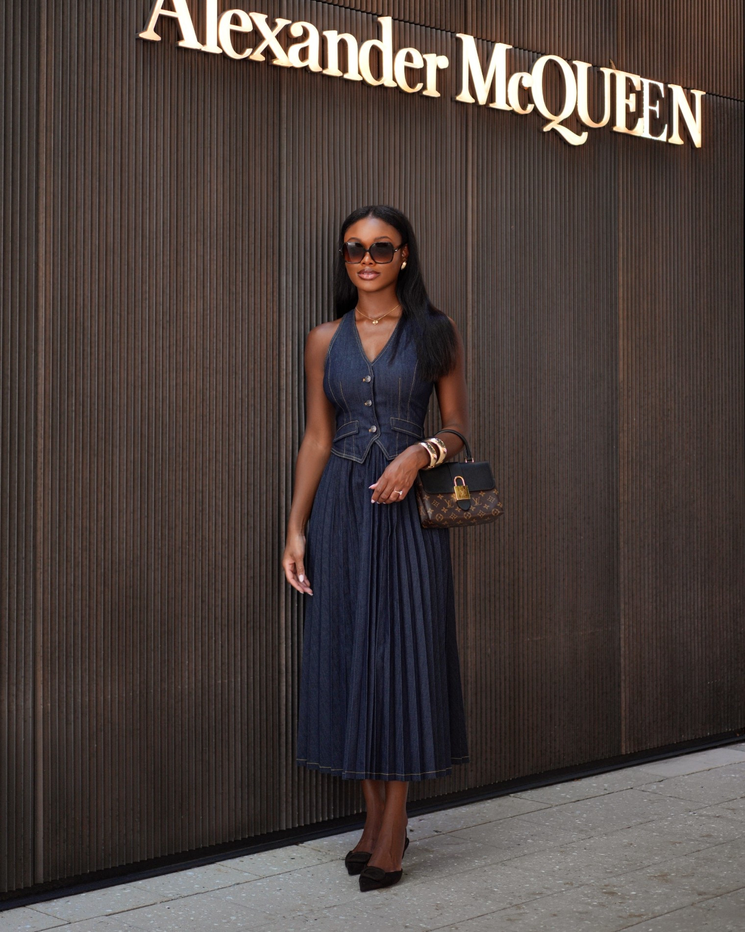 Outfit of the day for shopping at the Design District! Wearing a size 2 in this denim dress! 

#LTKSeasonal #LTKWorkwear #LTKStyleTip