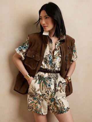 Linen Romper | Banana Republic (US)