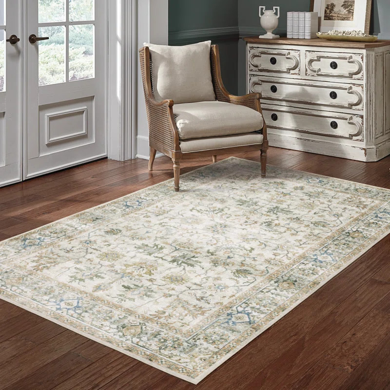 Shisler Oriental Machine Washable Non Skid Area Rug Mat | Wayfair North America