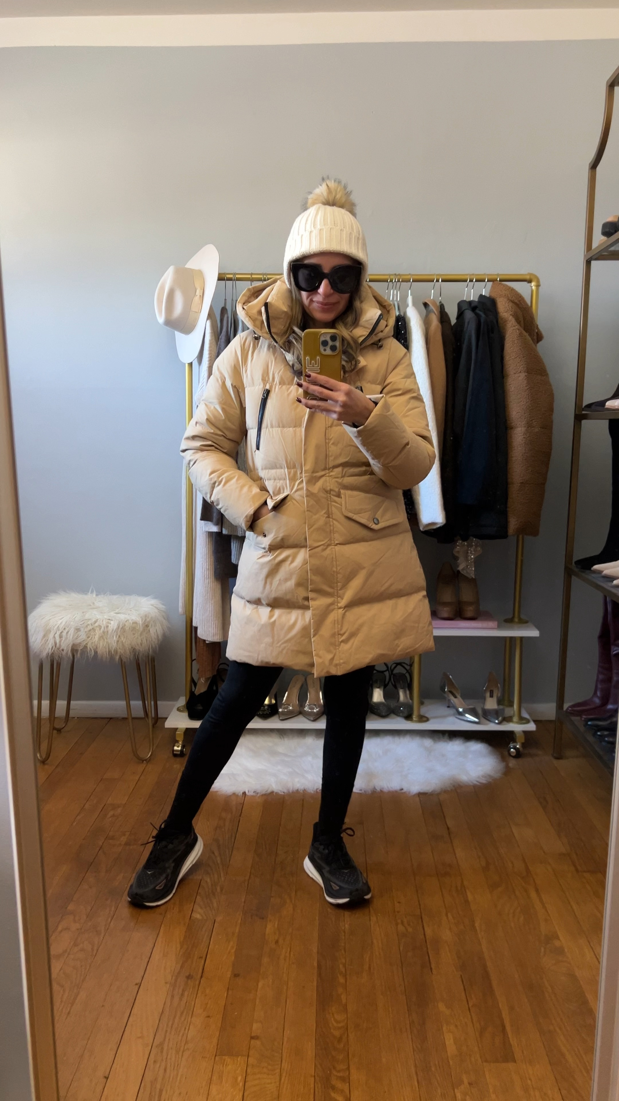 Winter puffer jacket, walking outfit, winter outfit  