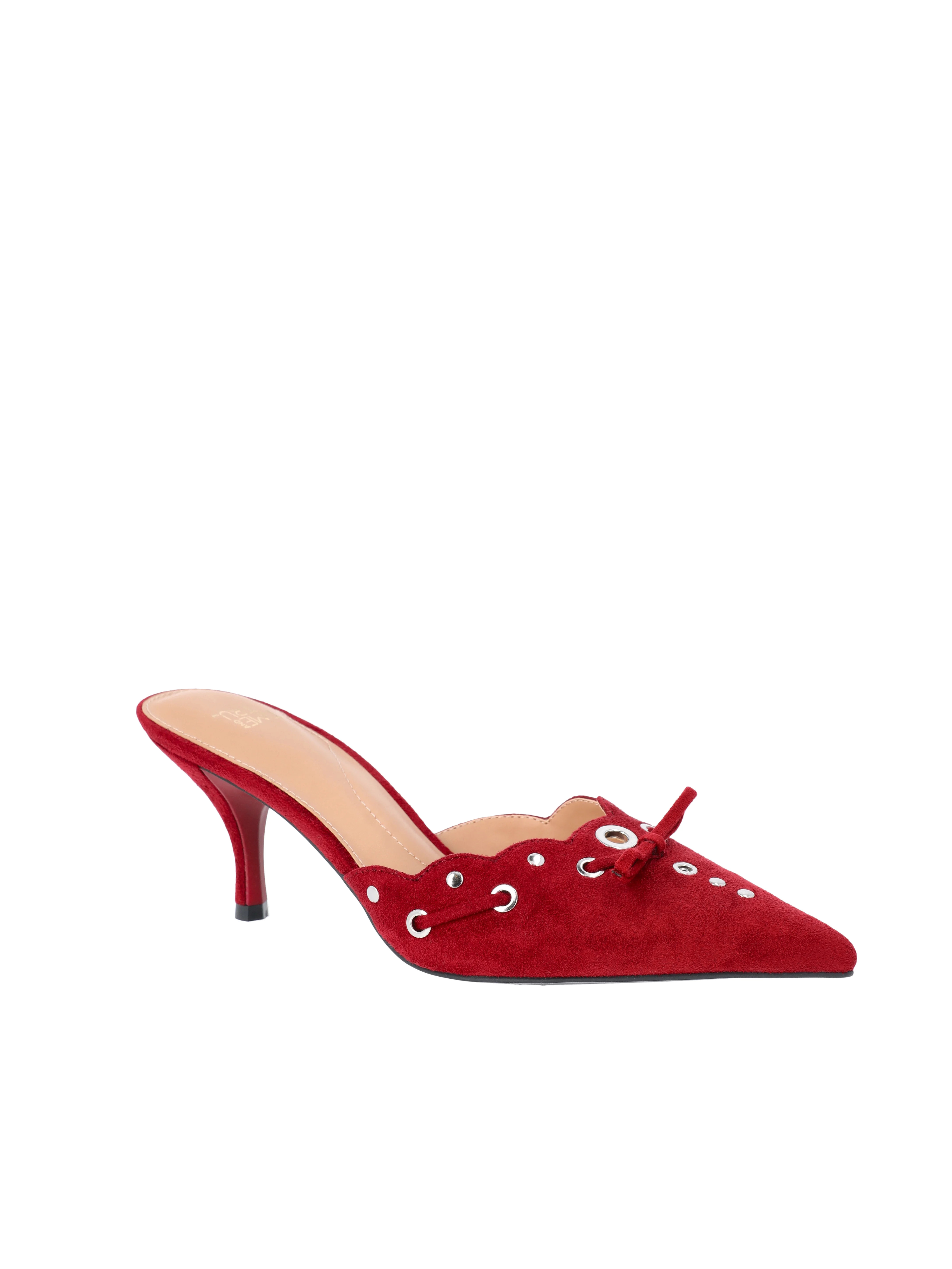 Time and Tru Women's Studded Kitten Heel Mules | Walmart (US)