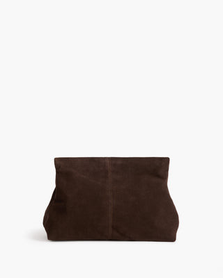 Clay Clutch Suede Chocolate | Flattered