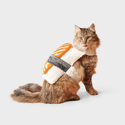 Sushi Cat Full Body Costume - Boots & Barkley™ Light Off-White One Size Fits Most | Target