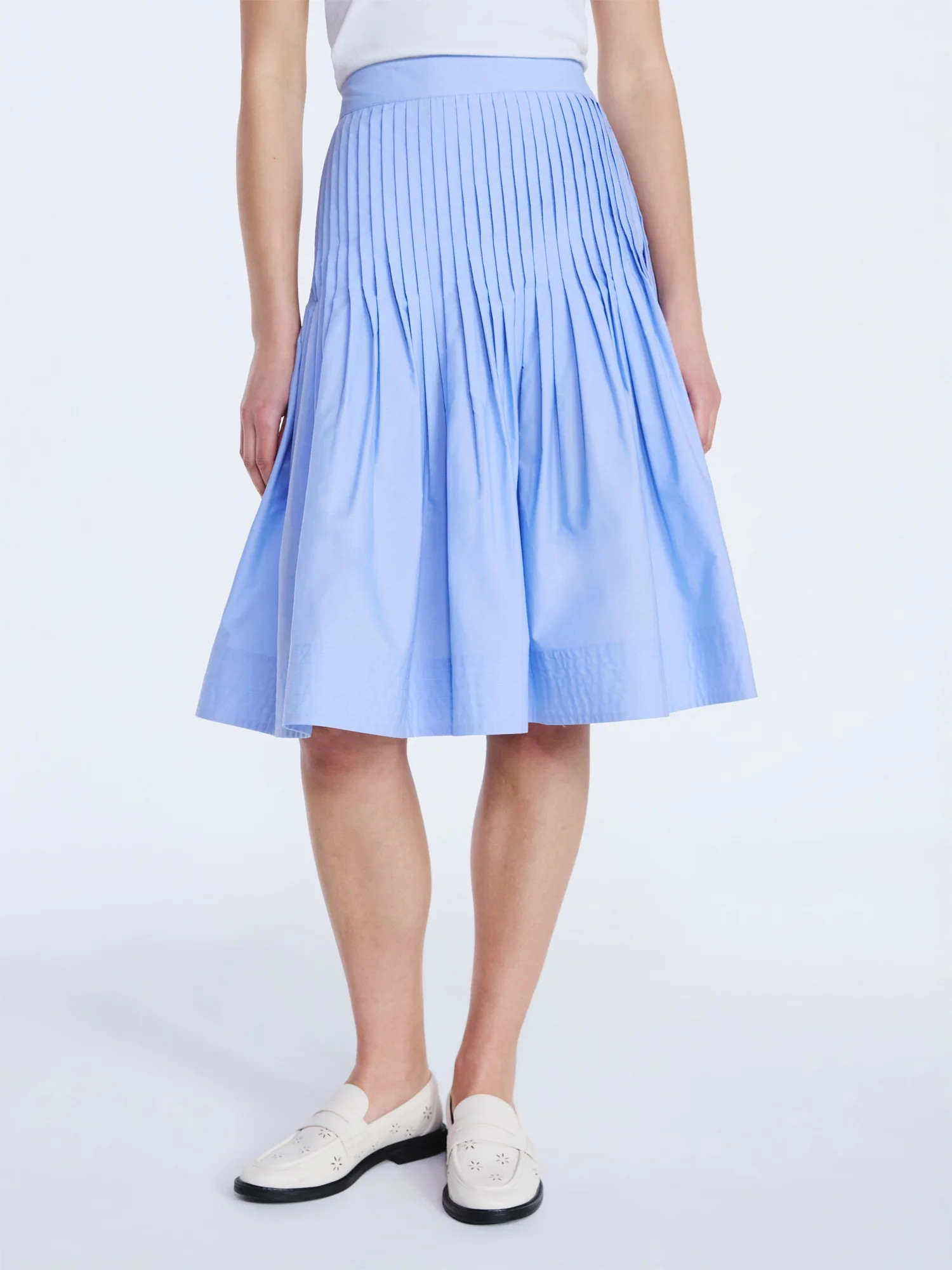 Free Assembly Women's Pintuck Knee Length Skirt, Sizes XS-XXL | Walmart (US)