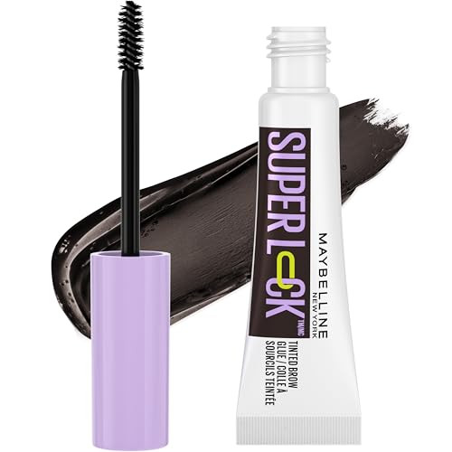 Maybelline Super Lock Brow Glue Eyebrow Gel, Lightweight and Waterproof Tinted Brow Gel For Up To 24HR Hold, Black, 1 Count | Amazon (US)