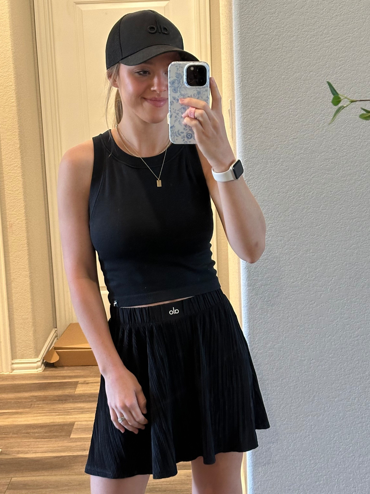 Golfin day ootd - I live in this alo skirt has great length and can wear it really high waisted ! In love with this new target top - has removable pads and sooo comfortable!!

#LTKFindsUnder50 #LTKActive #LTKStyleTip