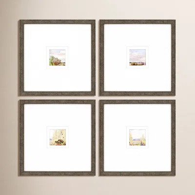 'Petite Placid' 4 Piece Framed Painting Set | Wayfair North America