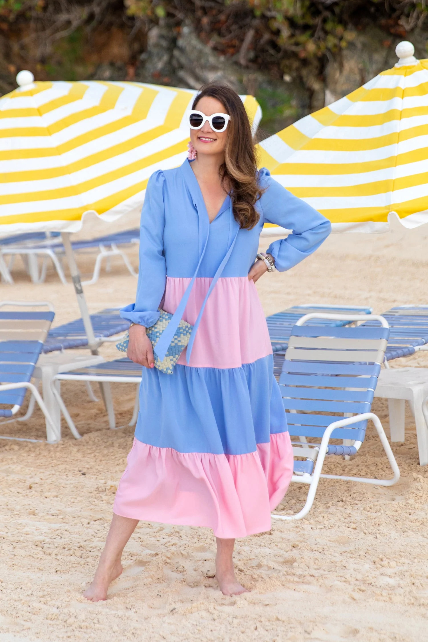 Anne Color Block Midi Dress | Sail to Sable