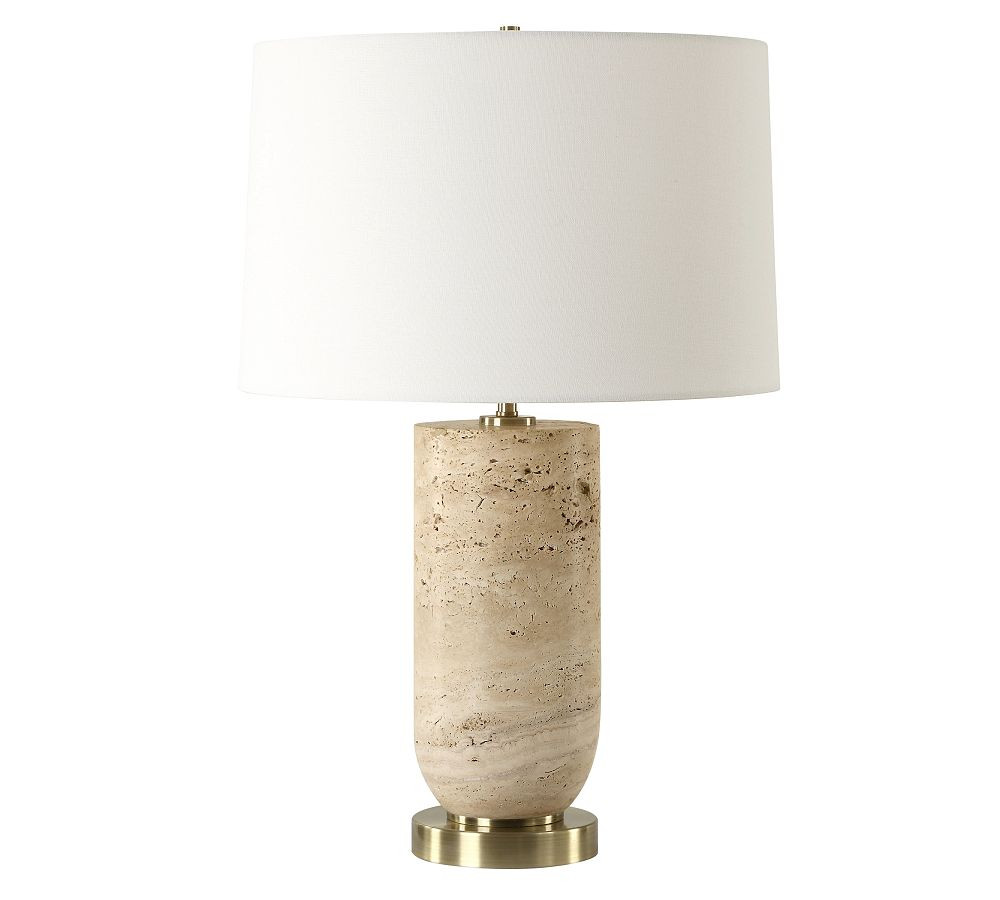 Eliana Travertine Table Lamp (24.5") | Pottery Barn (US)