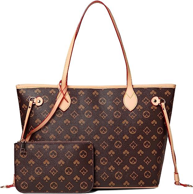 WOQED Handbags for Women Tote Large Purses Top Handle Satchel Bags Leather Shoulder Purse 2 Sets ... | Amazon (US)