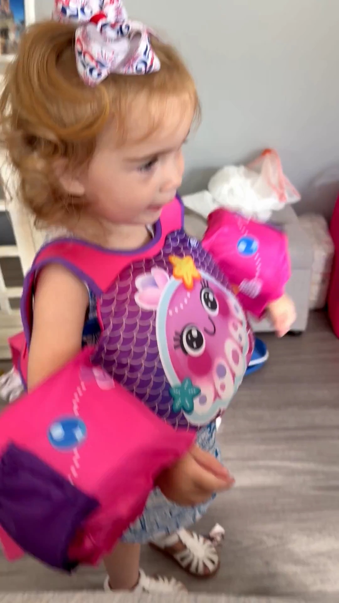 Toddler Swim Days ☀️🩷🐙

Pool days are even sweeter when your little one is excited to suit up! 🩷 Caroline is loving this adorable octopus swim vest, and I love that it gives her extra confidence while splashing around. 🏖️💦 The bright colors are so fun, the fit is comfortable, and it’s easy to get on and off. Paired with her patriotic bow and blue print dress before heading to the pool, she was ready for a day of summer fun! 🌊🎀

I’ve linked her swim vest along with our favorite patriotic hair bow and similar blue printed outfit pieces to recreate this adorable pool day look. ❤️🤍💙

Summer toddler style, toddler swim essentials, pool day outfit, girls swim vest, toddler float vest, vacation must-haves, family beach trip, patriotic toddler outfit, beach vacation finds, resort style, mom-approved toddler gear, summer vacation essentials.

#LTKKids #LTKBaby #LTKSwim