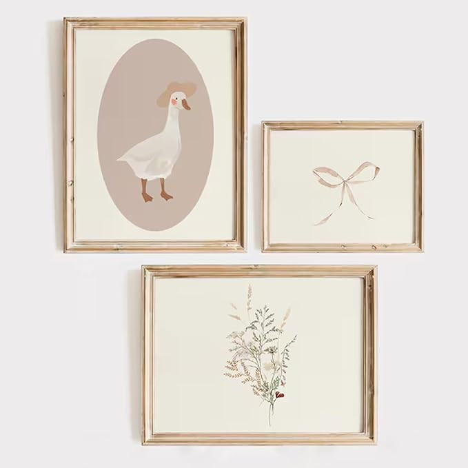 Coquette Pink Wall Art Decor Preppy Aesthetic Canvas Poster Girls Room Wall Art Trendy Bow Wall D... | Amazon (US)