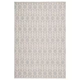 Jaipur Living Monteclair Chevron 7 ft. 10 in. x 10 ft. 10 in. Gray Area Rug-RUG143362 - The Home ... | The Home Depot