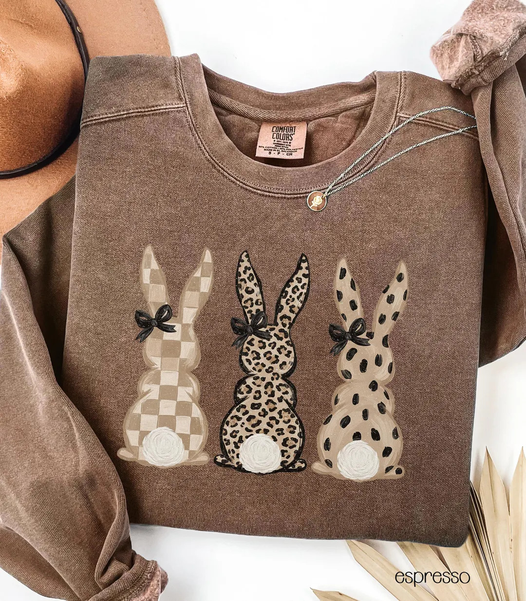 Comfort Colors Easter Bunny Sweatshirt, Coquette Rabbit Tee, women's easter shirt, easter bunny s... | Etsy (US)