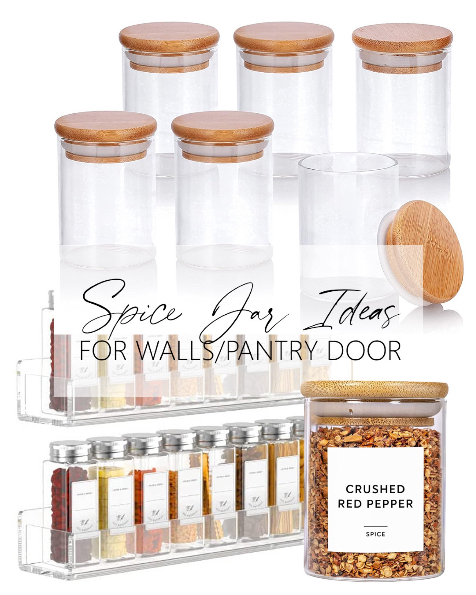 Spice Jar Ideas for Walls/Pantry or Cabinet Door

#LTKhome #LTKstyletip #LTKFind
