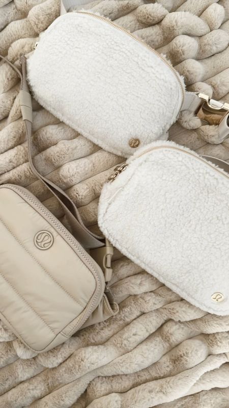 Lululemon belt bags on sale!  Give me all the cozy vibes! 😍 I personally love the 2L size… think dance competitions, traveling, sports events filling it up with a snack😆, etc. Fleece belt bag - sherpa belt bag - puffer belt bag - travel bag - sports mom - dance competitions 

#LTKVideo #LTKsalealert #LTKitbag
