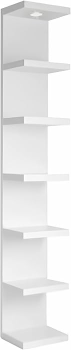 Versatile 7 Tier Wall Shelf Unit,White Lack Wall Shelf,Display Floating Shelf with LED Remote Con... | Amazon (US)