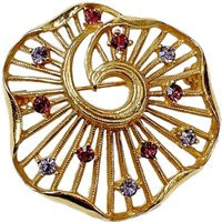 Vintage Purple Rhinestone Brooch | Etsy (US)