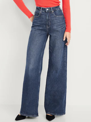 Extra High-Waisted Super Wide-Leg Jeans | Old Navy (US)
