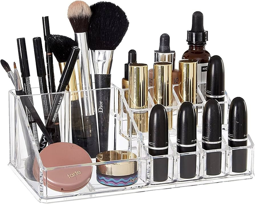 simplealthy Classic Clear Make-up Organizer — Vanity Storage Case Display For Cosmetics — Org... | Amazon (US)