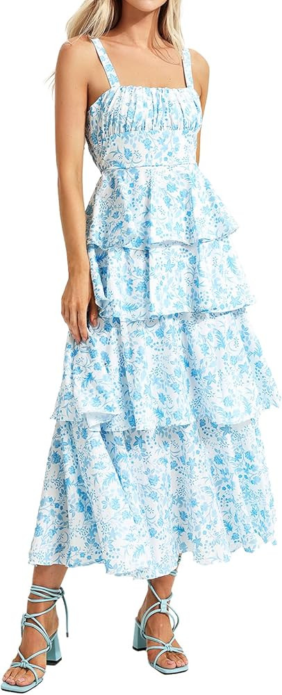 Jardinvue Floral Garden Party Dress Tea Party Dress Y2k Dresses | Amazon (US)