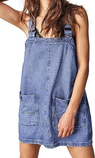 Jumppmile Womens Denim Overalls Casual Summer Adjustable Strap Jeans Rompers Overalls | Amazon (US)