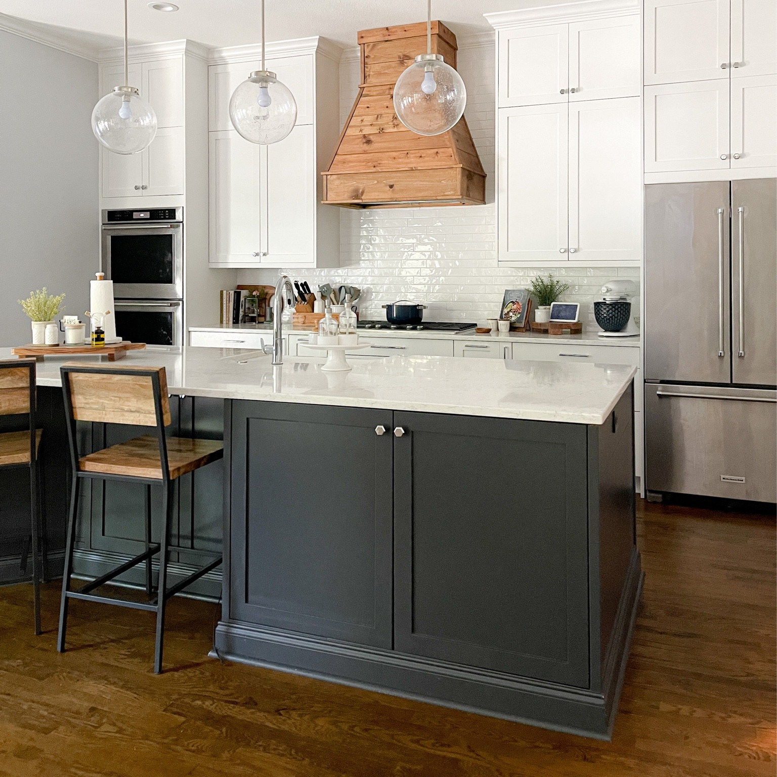 Kitchen decor, modern farmhouse kitchen, kitchen remodel, white kitchen, quartz countertops, kitchen island decor, kitchenaid mixer bowl, Target home decor, budget friendly home decor, affordable home decor

#LTKhome #LTKSeasonal