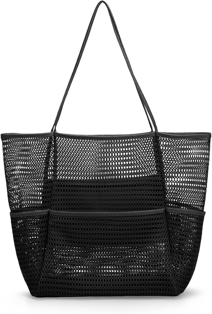 Beach Bag - Mesh Beach Tote Bag for Women Valentines Day Gifts for Her Waterproof Pool Bag for Be... | Amazon (US)