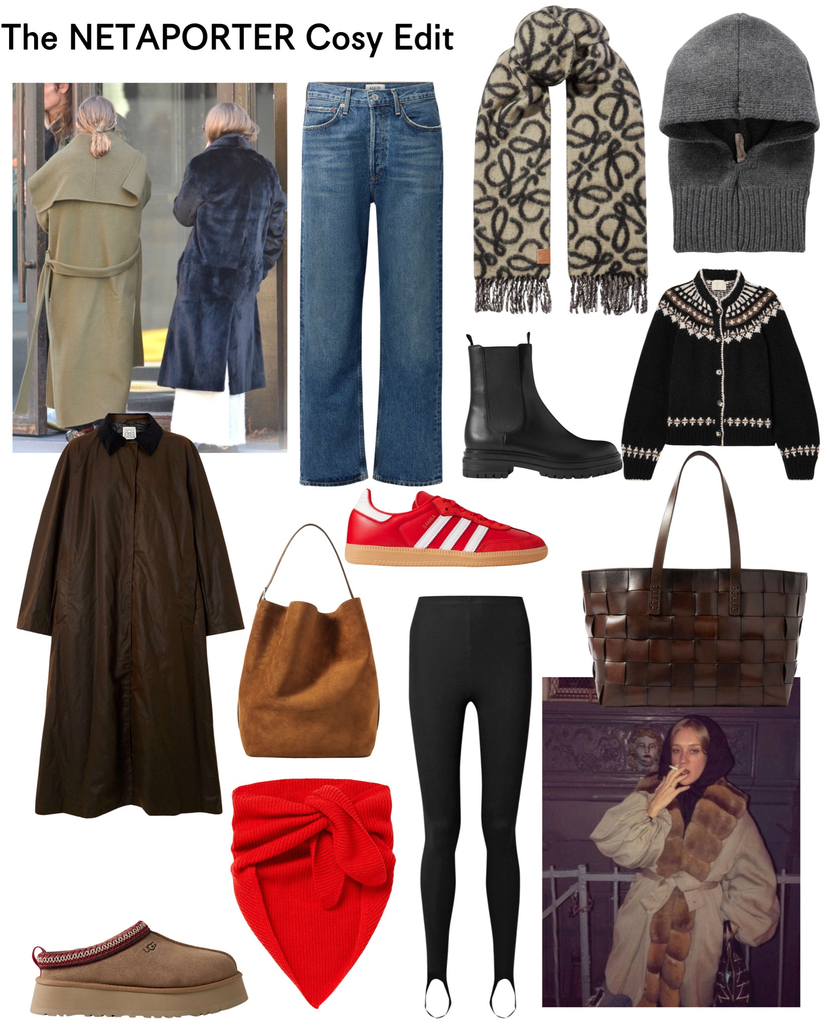 AD Getting ready for winter with NETAPORTER + the cosy Edit | triangle scarf | wool hood | fair isle cardigan | Ugg Tasman | Red Samba | Loewe scarf 

#LTKstyletip #LTKluxury #LTKautumn
