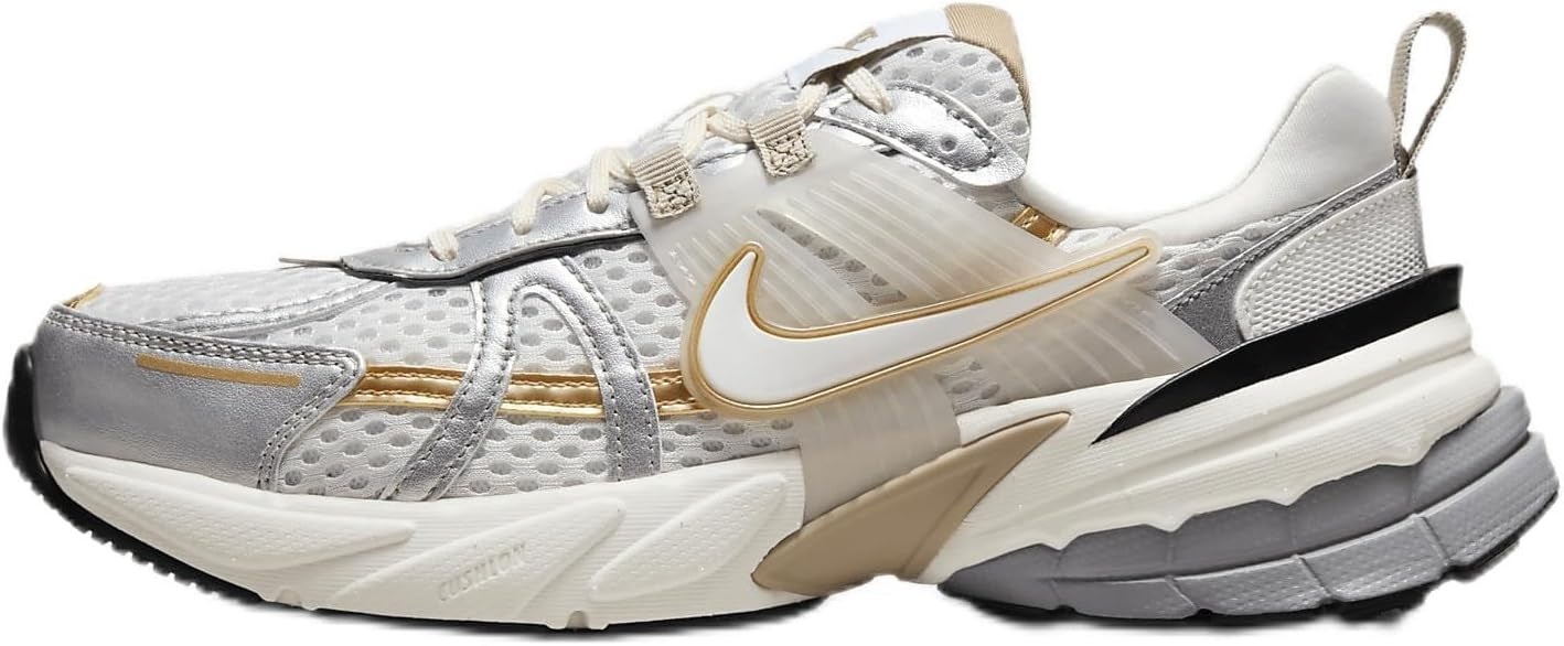Nike V2K Run Women's Shoes (HJ7245-100, White/Khaki/Metallic Silver/White) Size 10.5 | Amazon (US)