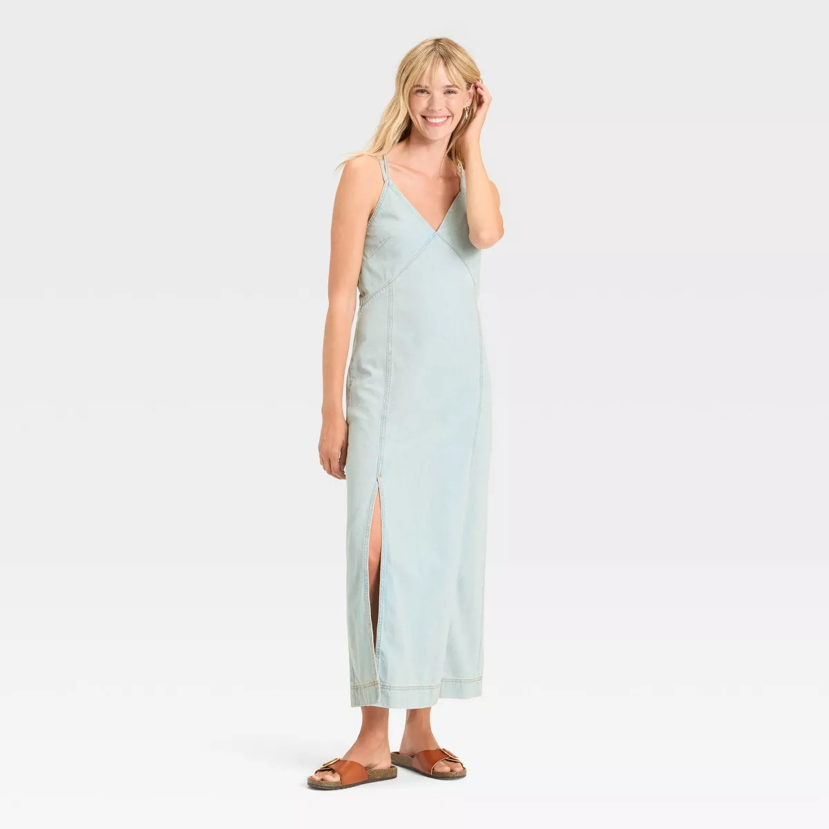 Women's Cami Denim Maxi Dress - Universal Thread™ Light Wash XS | Target