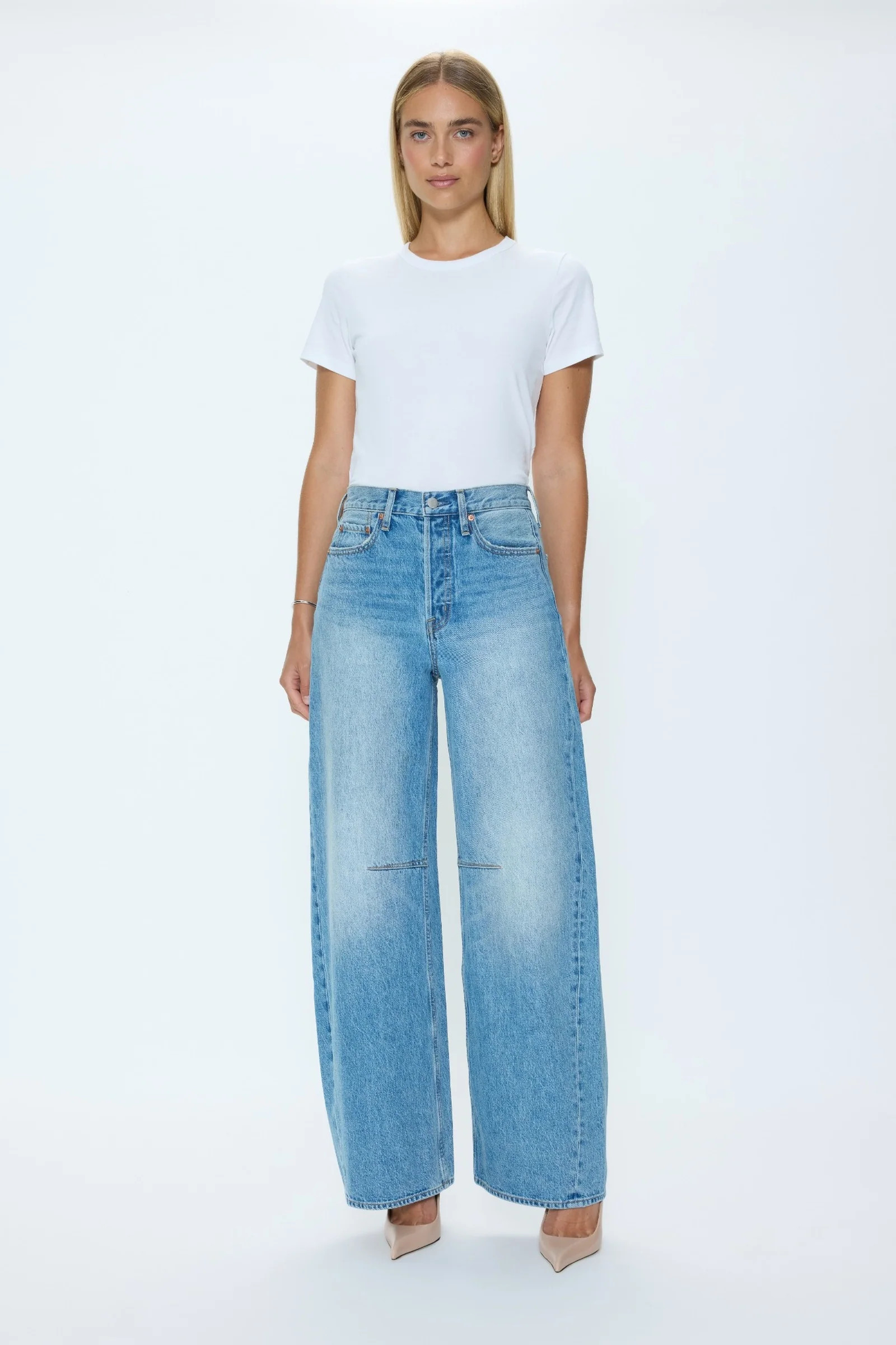 Sydney High Rise Bowed Wide - Hazy | Pistola Denim