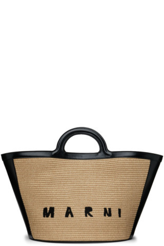 Black Large Tropicalia Logo Tote | SSENSE