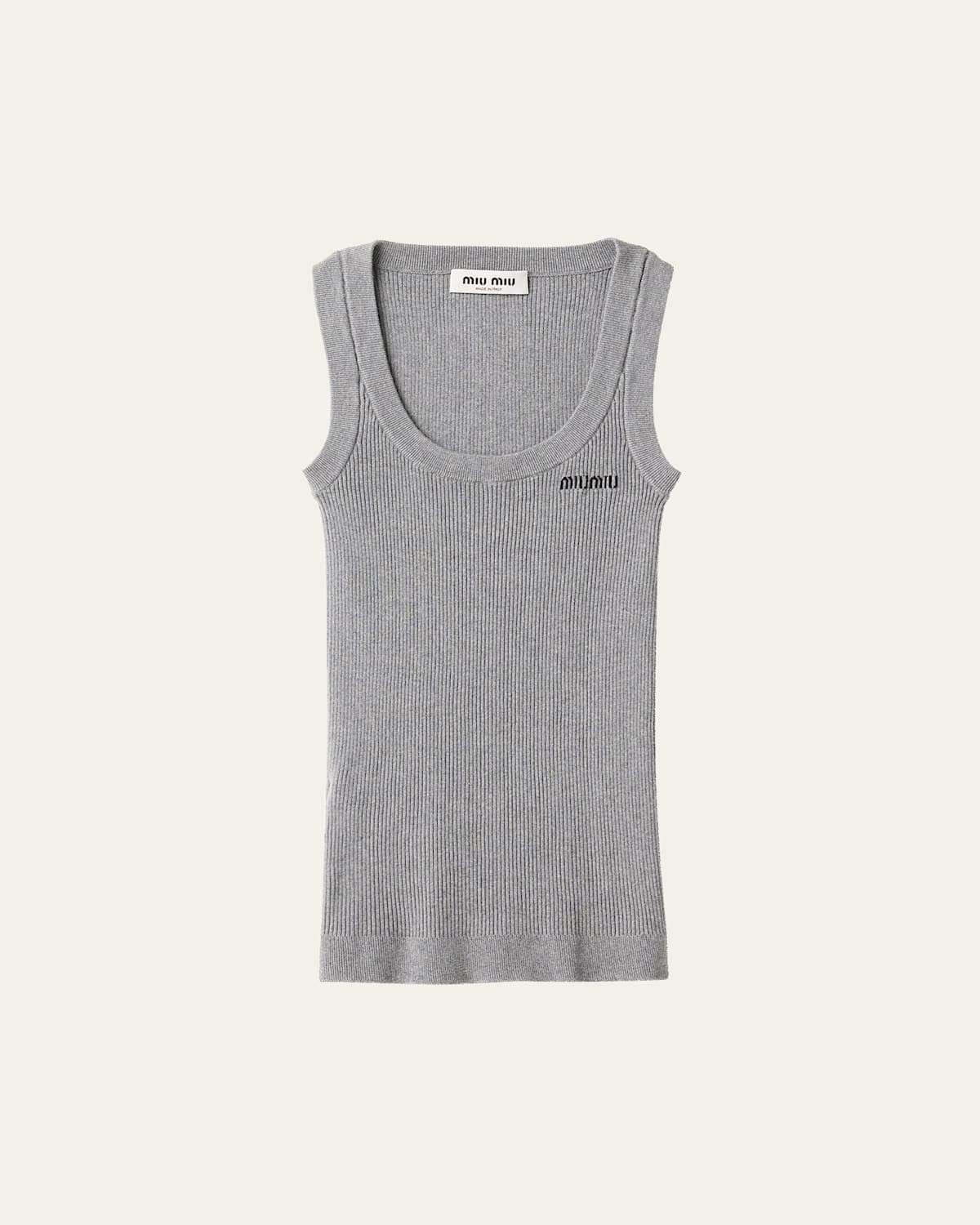 Scoop-Neck Rib Knit Cotton Tank Top | Bergdorf Goodman