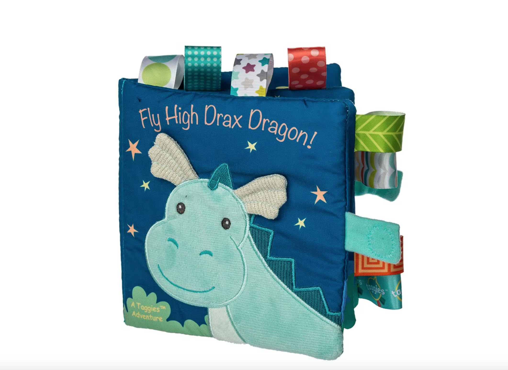 Taggies Soft Cloth Book with Crinkle Paper & Squeaker and Sensory Tags, 6-Inches, Drax Dragon | Amazon (US)
