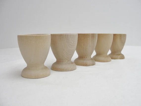 Wooden egg cup set of 5 | Etsy (CAD)