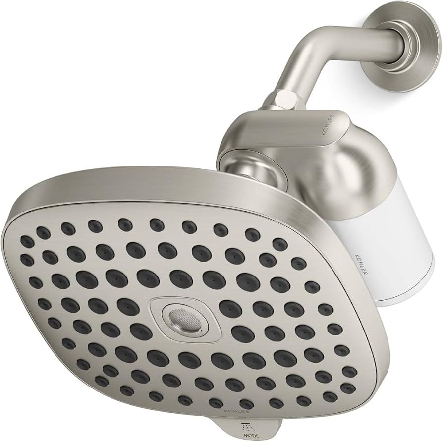 KOHLER R24670-G-BN Aquifer Filtered Showerhead with Water Filter System, Multifunction Shower Hea... | Amazon (US)