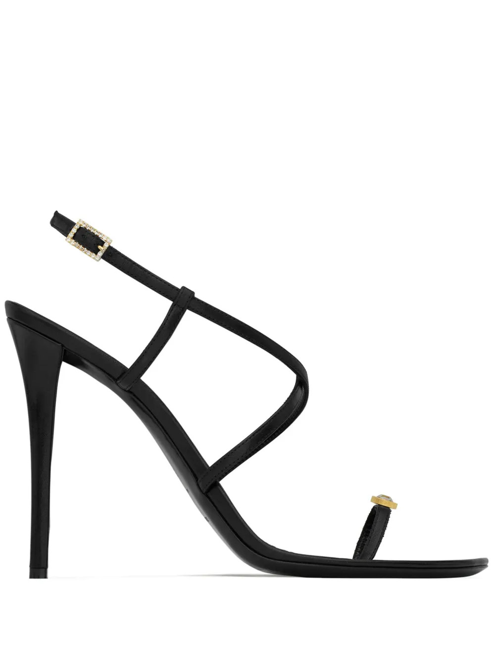 Saint Laurent Sandalias Date Con Detalles De Cristal y Tacón De 110mm  - Farfetch | Farfetch Global